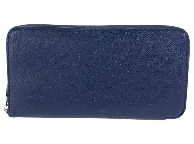 Hermès Azap Long Silk'in Geldbörse Marineblau - Ansicht 2