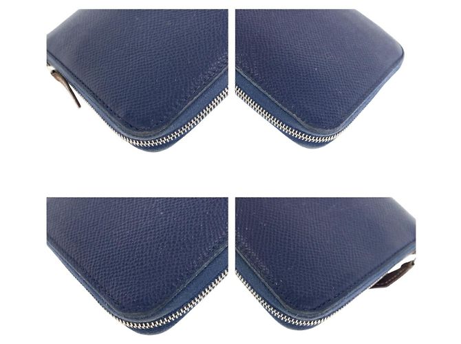 Hermès Azap Long Silk'in Geldbörse Marineblau - Ansicht 3