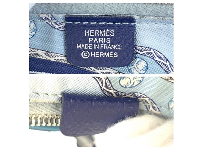 Hermès Azap Long Silk'in Geldbörse Marineblau - Ansicht 5
