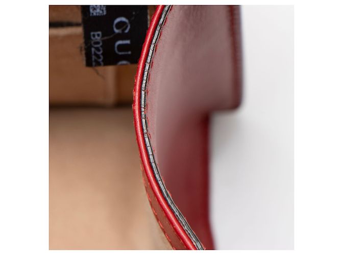 Gucci Leder Sylvie Mini Handtasche Rot - Ansicht 10
