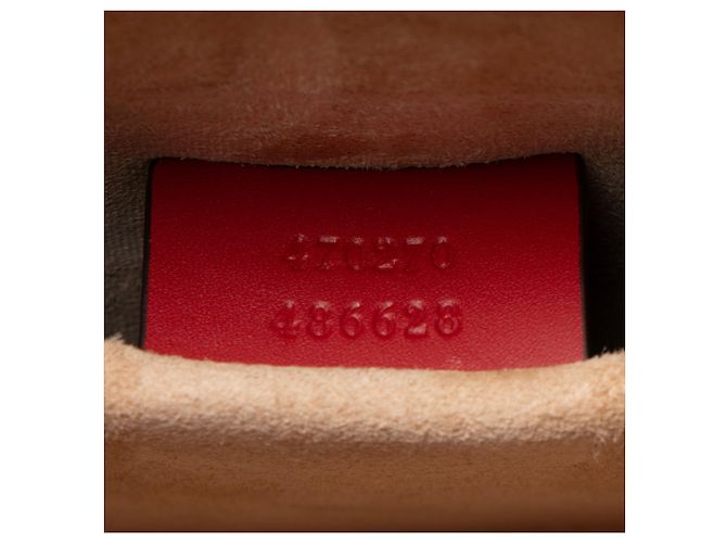 Gucci Leder Sylvie Mini Handtasche Rot - Ansicht 6