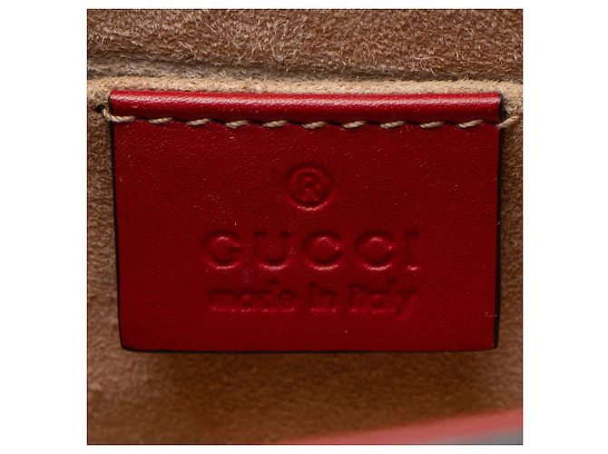 Gucci Leder Sylvie Mini Handtasche Rot - Ansicht 8