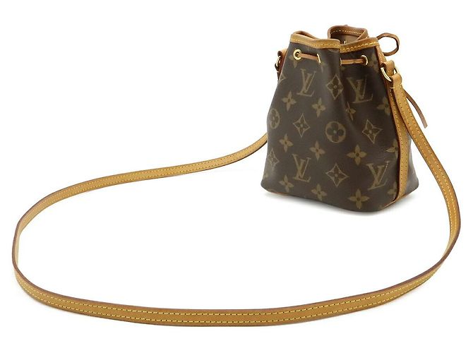 Noe Bolso de Hombro Nano Noé Monograma Louis Vuitton Castaño - vista 2