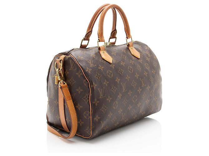 Borsa a Spalla Speedy Bandouliere 30 in Tela Monogram Louis Vuitton Marrone - vista 2