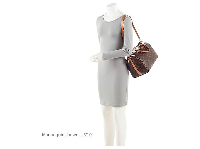 Borsa a Spalla Speedy Bandouliere 30 in Tela Monogram Louis Vuitton Marrone - vista 5