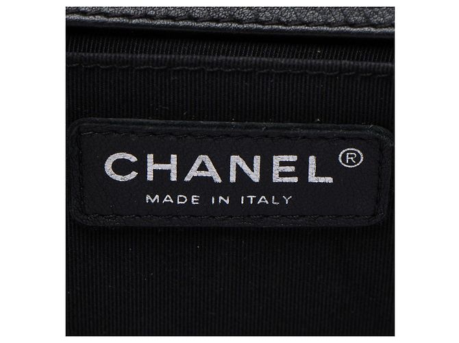 Chanel Bicolor Kalbsleder Alte Medium Boy Bag Schwarz - Ansicht 8