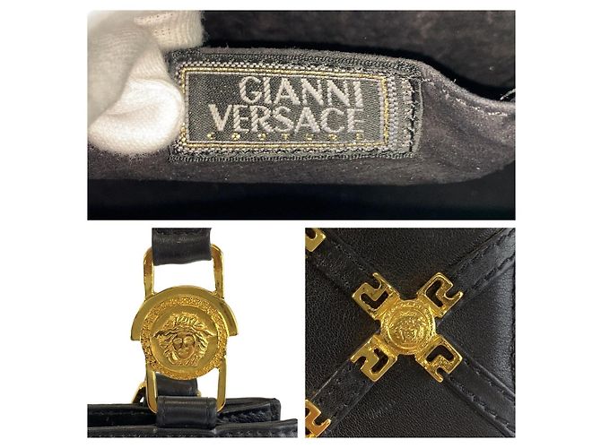Borsa a Spalla in Pelle Medusa di Versace Nero - vista 3