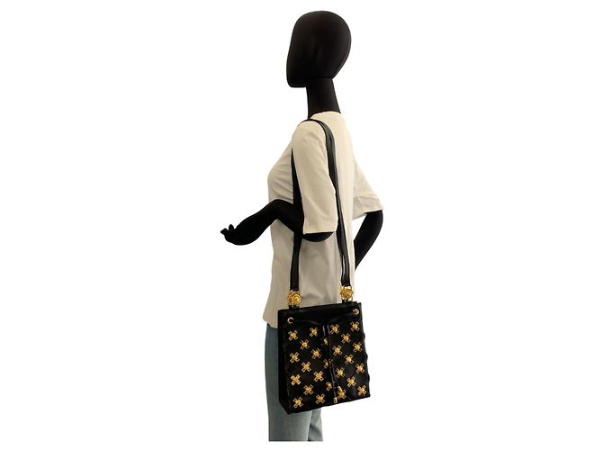 Borsa a Spalla in Pelle Medusa di Versace Nero - vista 7