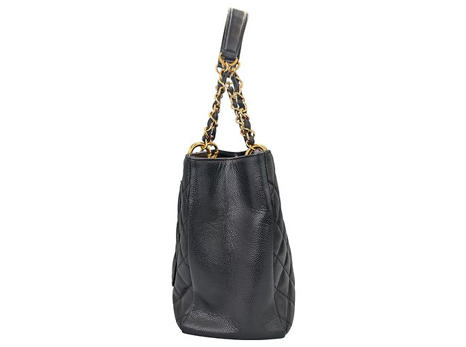 Chanel GST Caviar Nero Oro - vista 4