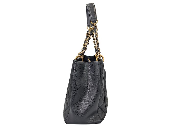 Chanel GST Caviar Nero Oro - vista 5