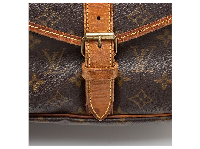 Louis Vuitton Vintage Monogramm Canvas Saumur 35 Umhängetasche Braun - Ansicht 10