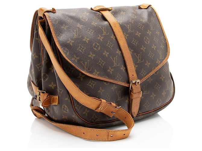 Louis Vuitton Vintage Monogramm Canvas Saumur 35 Umhängetasche Braun - Ansicht 2