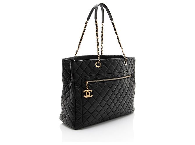 Gabrielle Chanel Medallion Tote aus Lammleder Schwarz - Ansicht 2