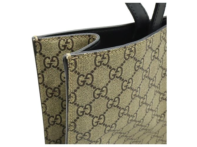 Gucci GG Supreme Bee Print 2WAY Tote Bag Braun Beige - Ansicht 5
