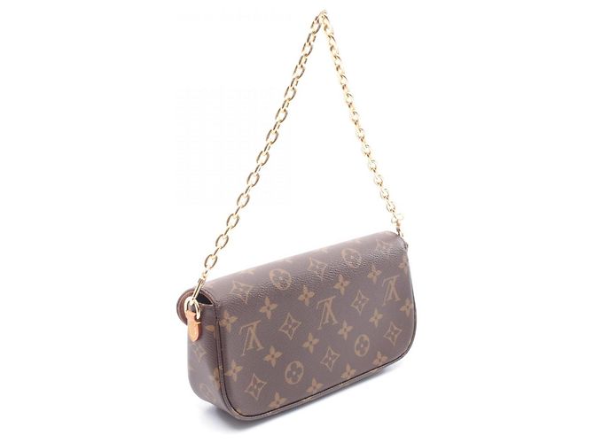 Borsa a mano Louis Vuitton Ivy Chain Wallet Marrone - vista 4