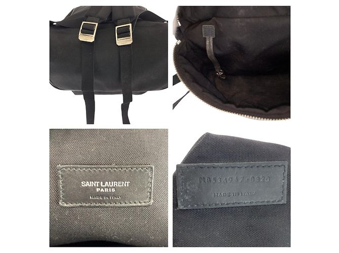 Yves Saint Laurent Zaino in tela e pelle Saint Laurent - vista 4