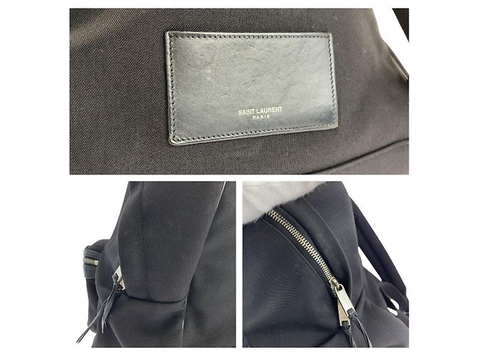 Yves Saint Laurent Zaino in tela e pelle Saint Laurent - vista 6