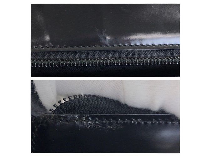 Gucci Bamboo 2-Wege Tote Bag aus Canvas/Emaille Schwarz - Ansicht 6