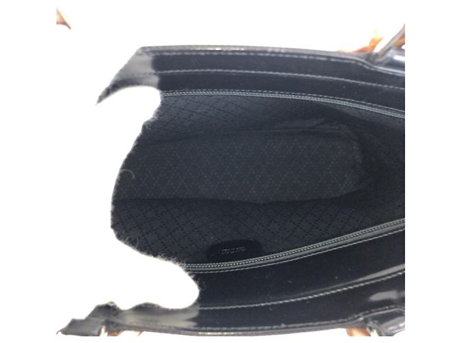 Gucci Bamboo 2-Wege Tote Bag aus Canvas/Emaille Schwarz - Ansicht 9
