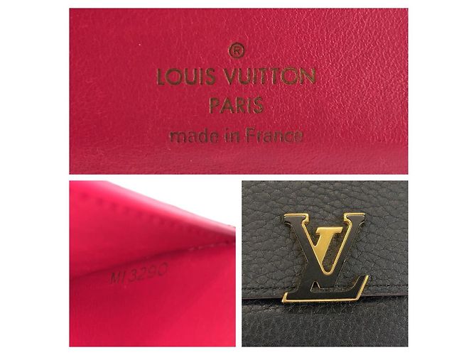 Portafoglio Compatto Capucines Louis Vuitton Nero - vista 3