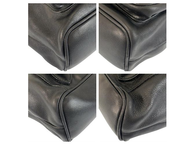 Zaino in pelle Gucci nero con hardware dorato - vista 4