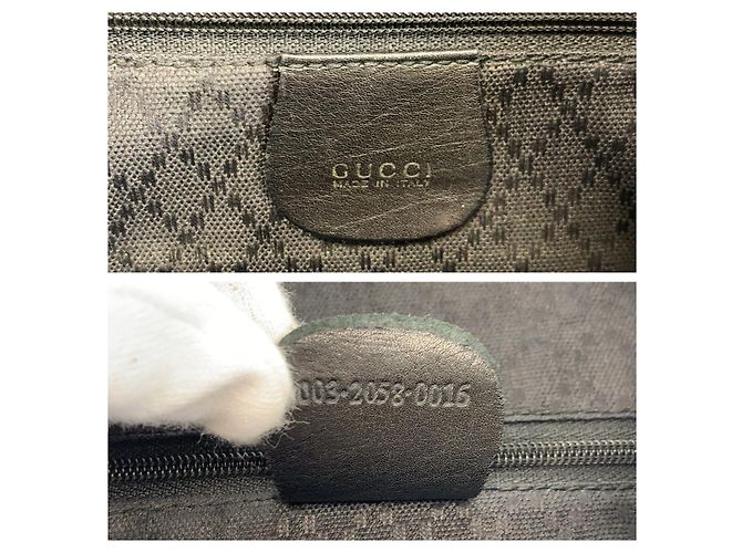 Zaino in pelle Gucci nero con hardware dorato - vista 7