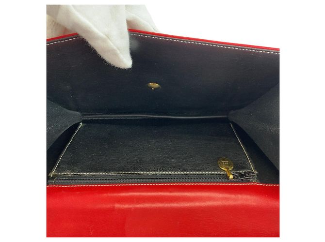 Borsa a spalla in pelle con logo CD di Dior Rosso - vista 10