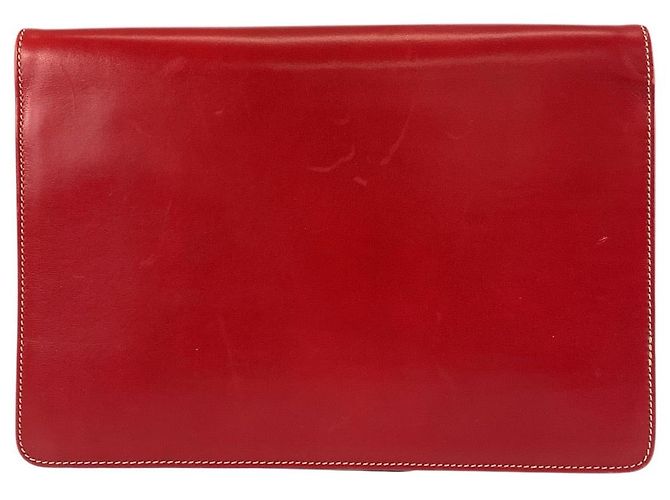 Borsa a spalla in pelle con logo CD di Dior Rosso - vista 2