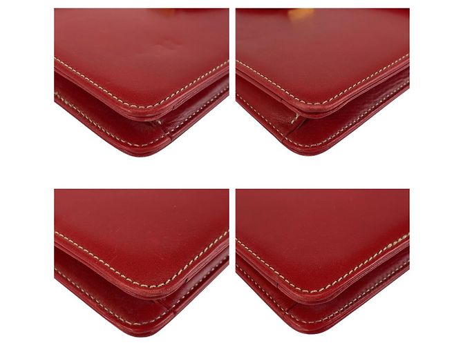 Borsa a spalla in pelle con logo CD di Dior Rosso - vista 4