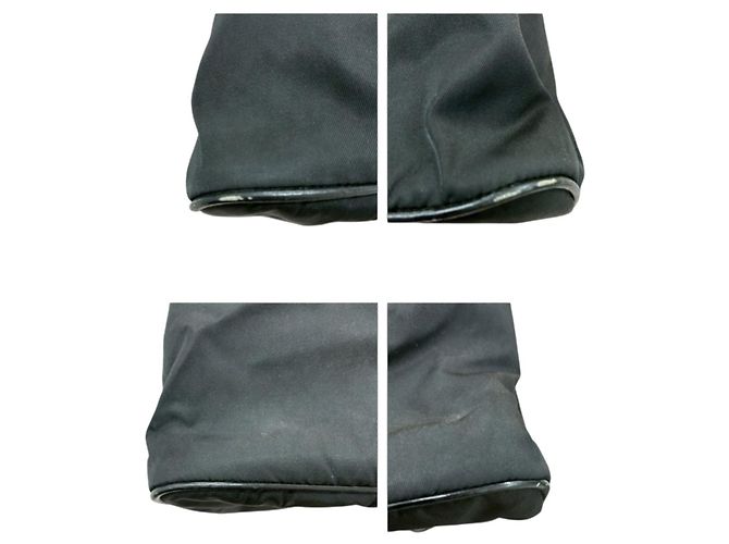 Bolso tote negro de nylon con logo triangular de Prada - vista 5