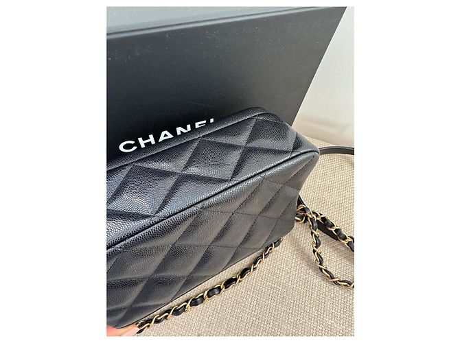 Timeless Borsa Chanel Mini Flan Nera in Pelle Nero - vista 8