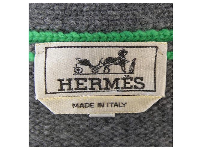 Cárdigan de cachemira Hermès Verde Gris - vista 4