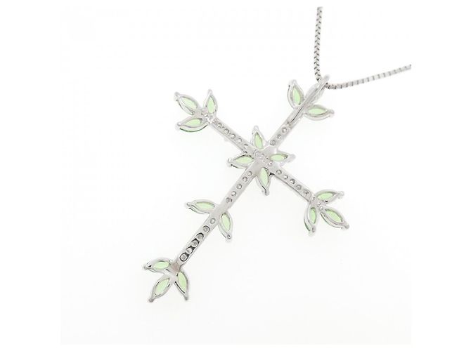 Autre Marque Colar de diamante e granada Au750 Verde - vista 4