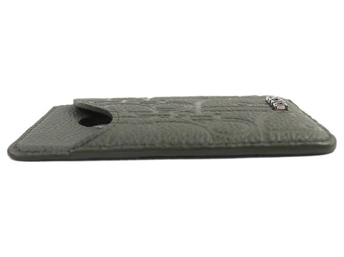 Dior Saddle Gravity Leather Card Case Green Khaki - view 4