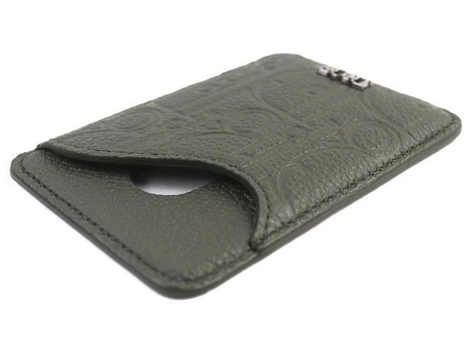 Dior Saddle Gravity Leather Card Case Green Khaki - view 5