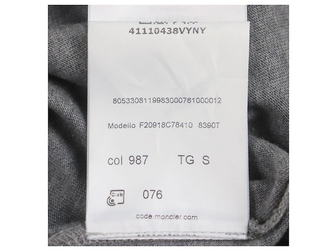 Camiseta de algodón Moncler Gris - vista 10