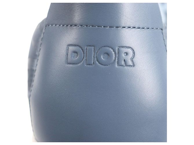 Pantofole in nylon Dior Oblique Grigio Blu chiaro - vista 6