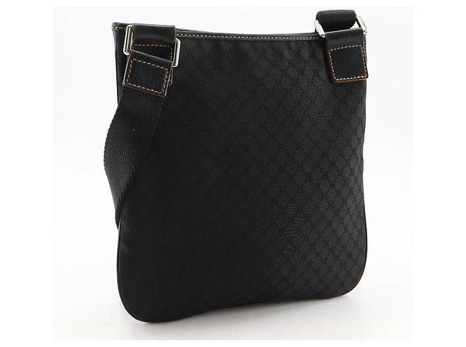 Céline Celine Macadam Nylon Canvas Leder Schultertasche Schwarz - Ansicht 3