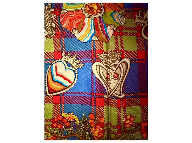 Hermès: Quadrat mit dem Titel 'Fleurs d'Ecosse' 90 cm Mehrfarben - Ansicht 11