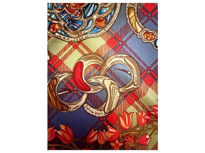 Hermès: Quadrat mit dem Titel 'Fleurs d'Ecosse' 90 cm Mehrfarben - Ansicht 12