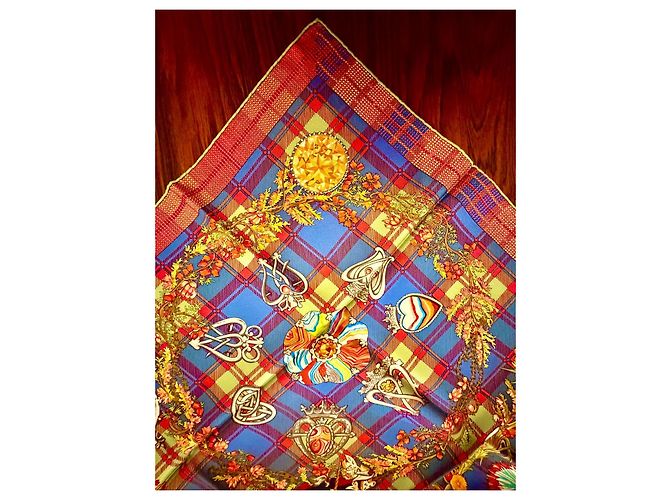 Hermès: Quadrat mit dem Titel 'Fleurs d'Ecosse' 90 cm Mehrfarben - Ansicht 4