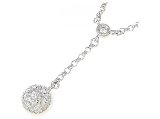 Collana in diamante in oro bianco K14 Tasaki Argento - vista 3