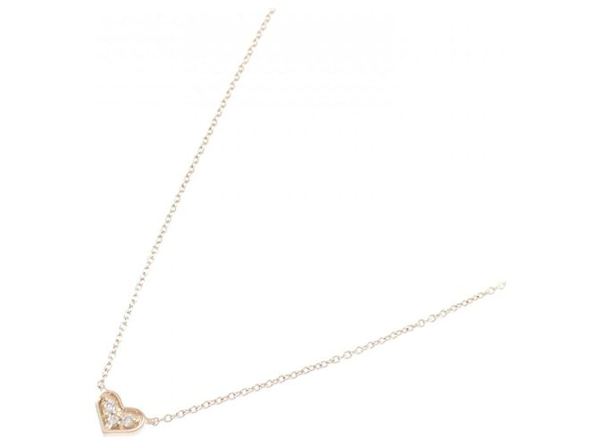 Autre Marque K10 Halskette aus roségold mit Diamanten Pink - Ansicht 2