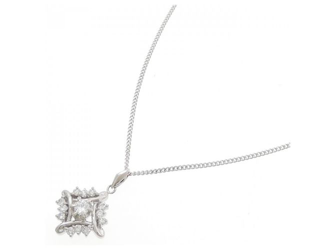 Autre Marque Collana in Diamante Pt850 Argento - vista 2