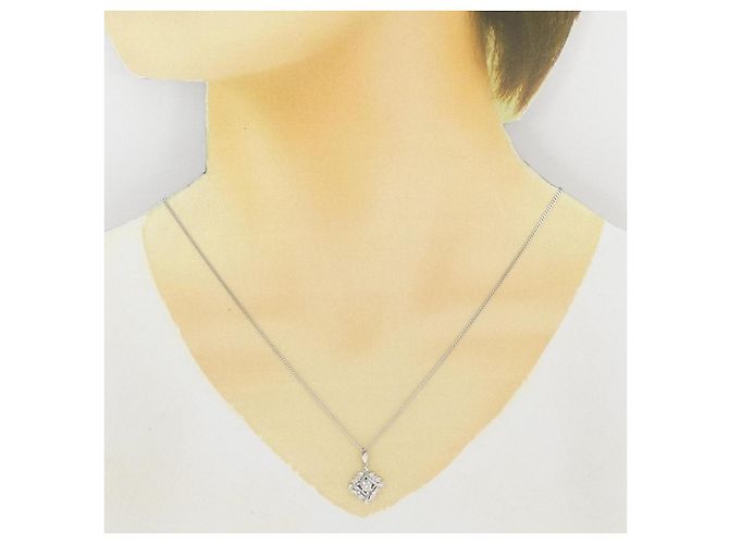 Autre Marque Collana in Diamante Pt850 Argento - vista 6