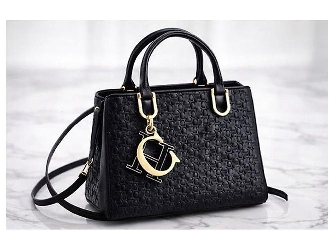 Borsa a mano Carolina Herrera Duchess Mini Nera in Pelle Nero - vista 4