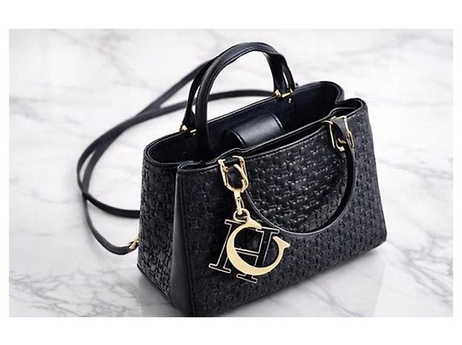 Borsa a mano Carolina Herrera Duchess Mini Nera in Pelle Nero - vista 5