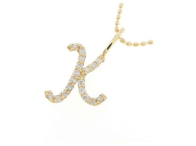 Autre Marque Au750 Diamant Initial K Halskette Golden - Ansicht 3