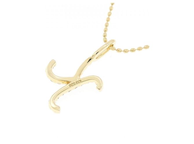 Autre Marque Au750 Diamant Initial K Halskette Golden - Ansicht 4
