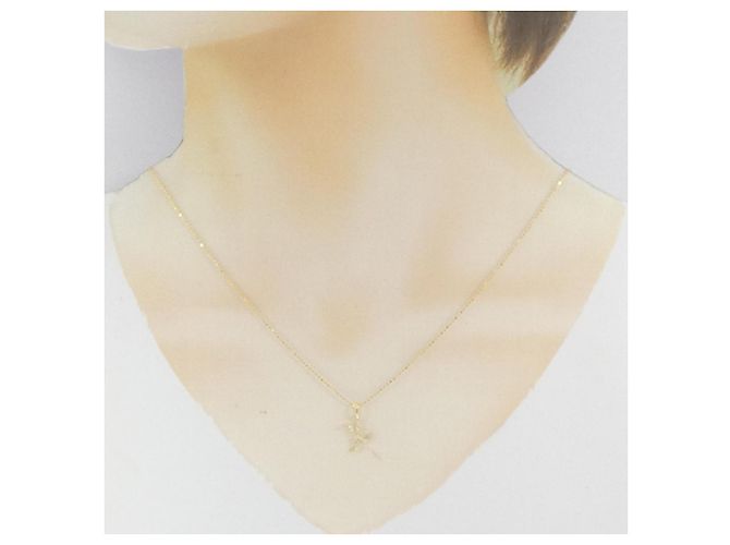 Autre Marque Au750 Diamant Initial K Halskette Golden - Ansicht 6